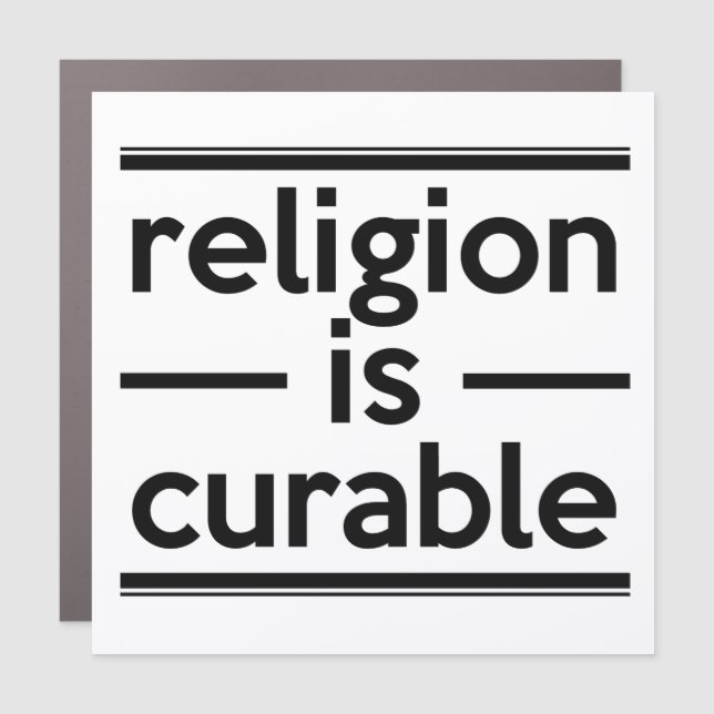 religion is curable car magnet (Front)