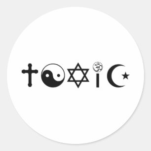 Religion Is Toxic Freethinker Classic Round Sticker