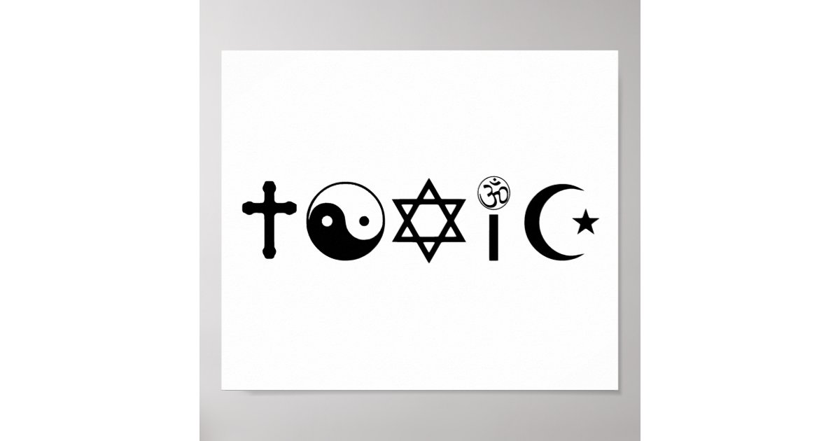 Religion Is Toxic Freethinker Poster 