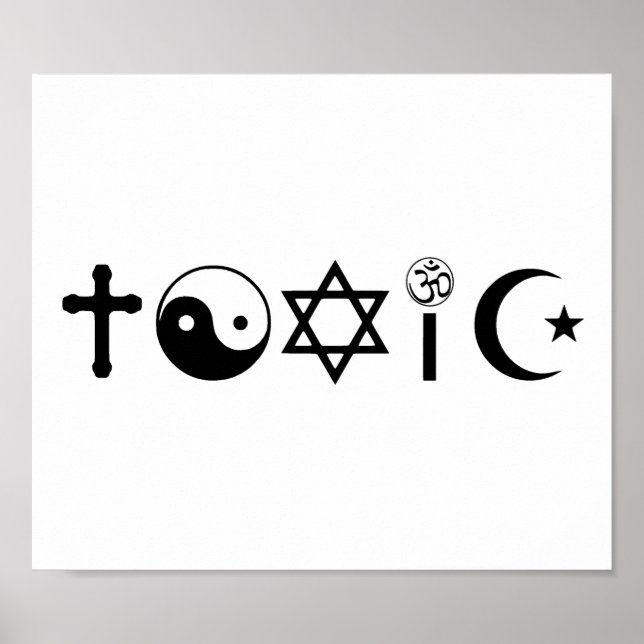 Religion Is Toxic Freethinker Poster (Front)