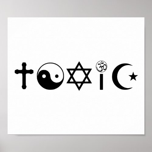 Religion Is Toxic Freethinker Poster
