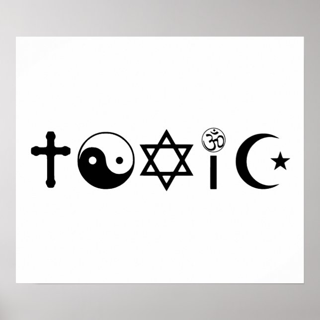 Religion Is Toxic Freethinker Poster (Front)