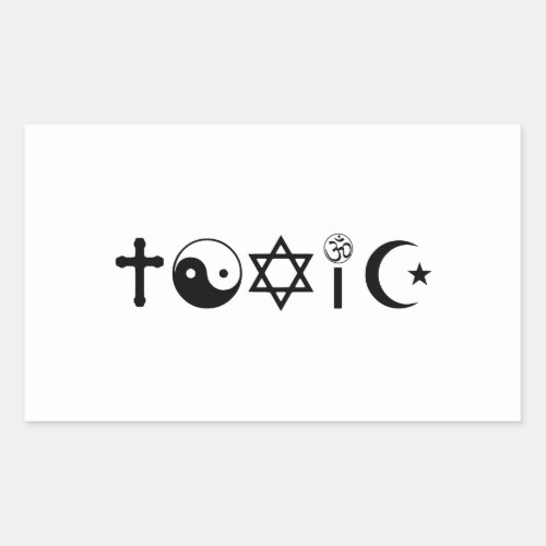 Religion Is Toxic Freethinker Rectangular Sticker