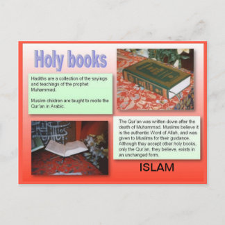 Religion, Islam, Holy Books Postcard