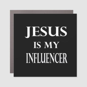 Religion - Jesus Is My Influencer Car Magnet