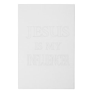 Religion - Jesus Is My Influencer Faux Canvas Print