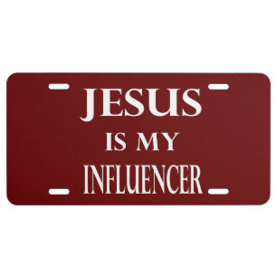 Religion - Jesus Is My Influencer License Plate