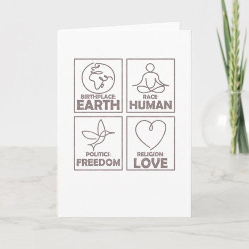 Religion Love Freedom Life Human Being Card