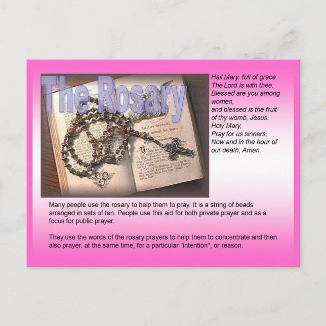Religion, Roman Catholic, Rosary Postcard (Front)