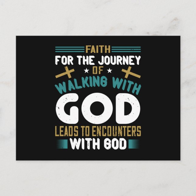 Religion - Walking With God Postcard (Front)