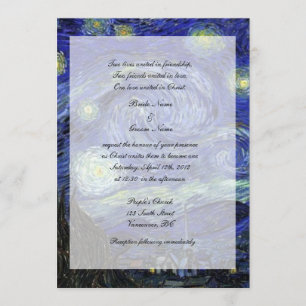 Religions, Christ wedding invitation, Starry Night Invitation