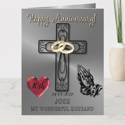 Religions Christian Anniversary Card For Husband