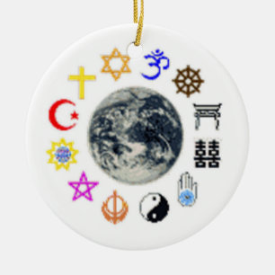 RELIGIONS OF THE WORLD CERAMIC ORNAMENT