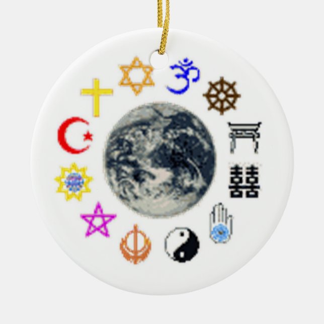 RELIGIONS OF THE WORLD CERAMIC ORNAMENT (Front)
