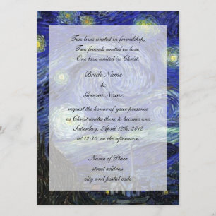 religion's wedding, van Gogh tstarry night Invitation