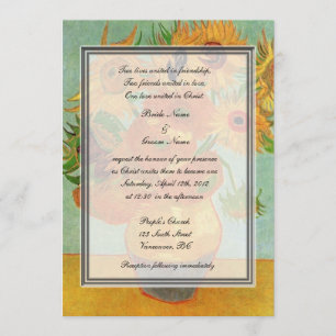 religion's wedding, van Gogh twelve sunflowers Invitation