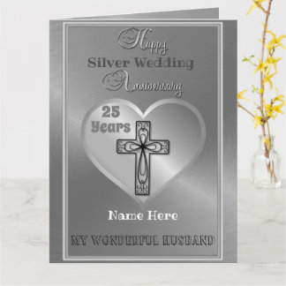 Religious 25th Wedding Anniversary Card Husband