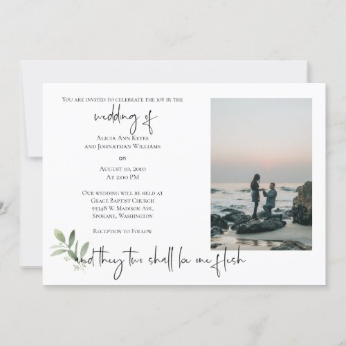 Religious 2 Photo Wedding Invitation