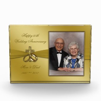 Religious 50th Wedding Anniversary Photo Award | Zazzle