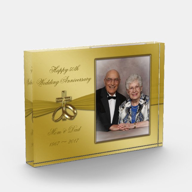 Religious 50th Wedding Anniversary Photo Award (Left)