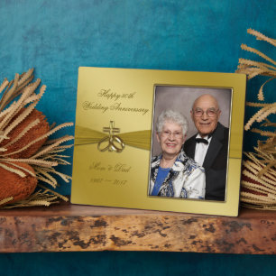 Religious 50th Wedding Anniversary Photo Plaque