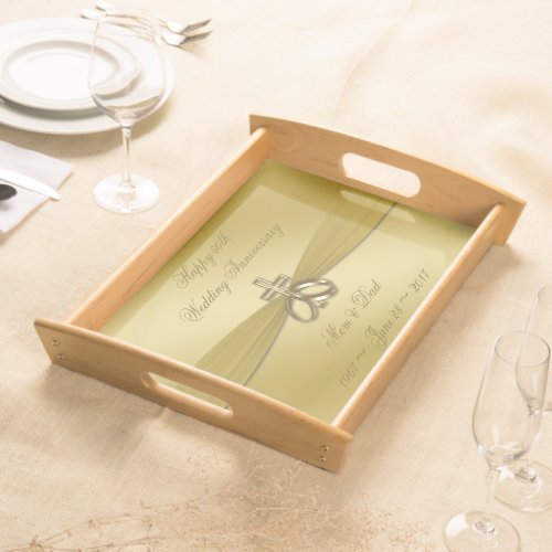 Religious 50th Wedding Anniversary Serving Tray