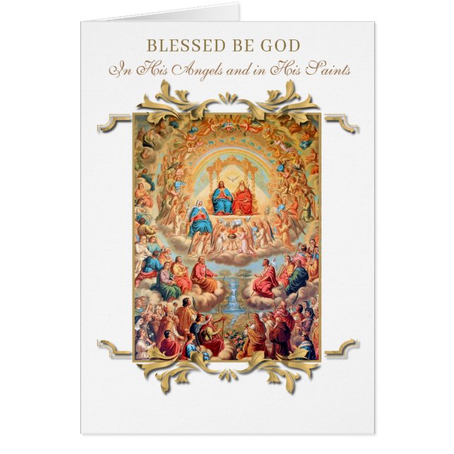 Religious ALL SAINTS DAY Catholic Feast  Cards (Front)