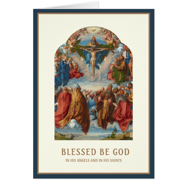 Religious All Saints Day Holy Trinity Cards (Front)