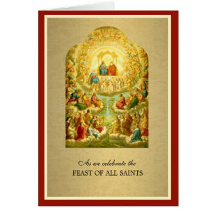 RELIGIOUS ALL SAINTS DAY VINTAGE PRAYER  CARDS