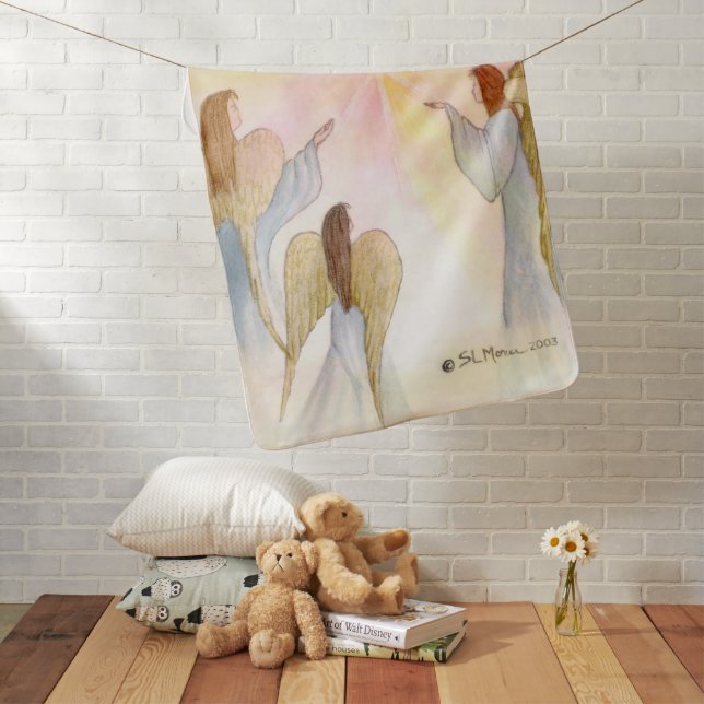 Religious Angels Personalized Baby Blanket (In Situ)