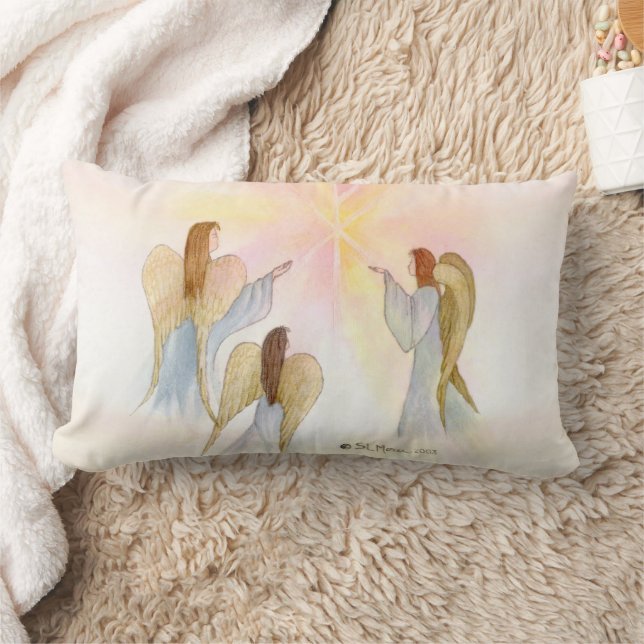 Religious Angels Personalized Lumbar Pillow (Blanket)