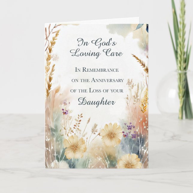 Religious Anniversary of the Loss of Daughter Card (Front)