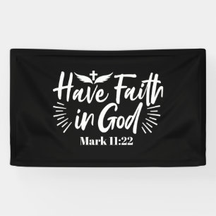 Religious Art: Have Faith in God Scripture Design Banner