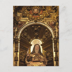 Religious art representing Santa Teresa Holiday Postcard