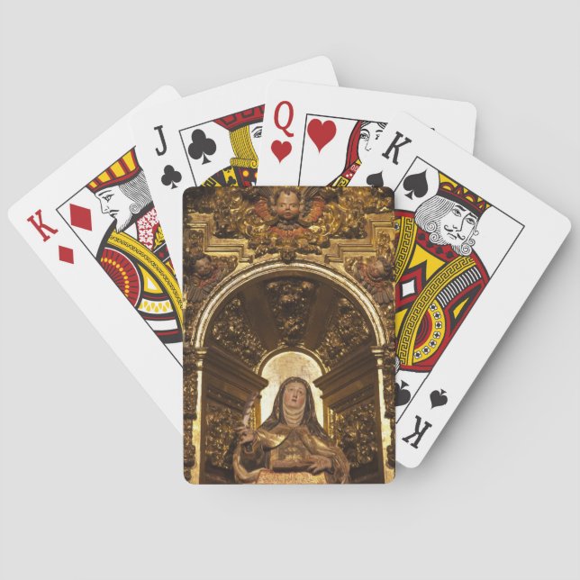 Religious art representing Santa Teresa Poker Cards (Back)