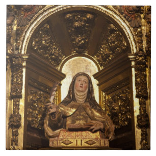 Religious art representing Santa Teresa Tile