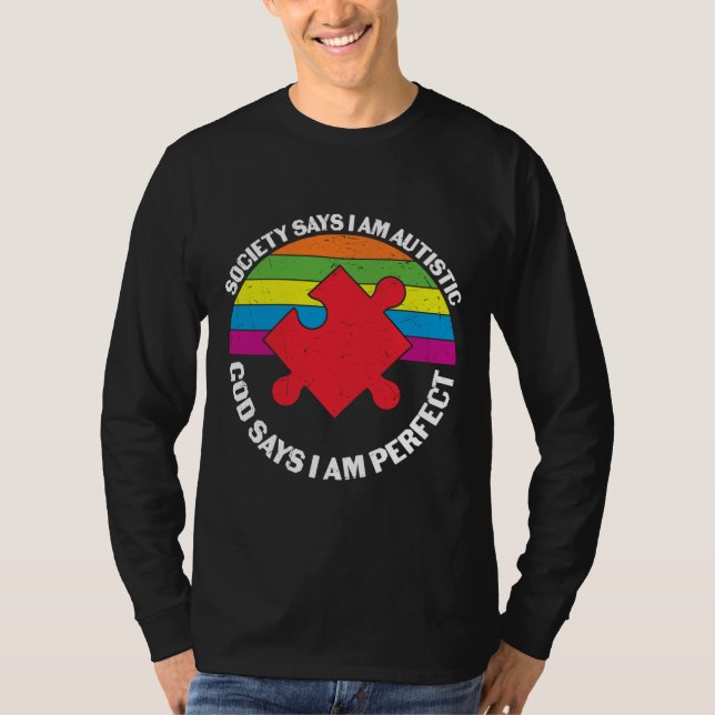 Religious Autism Awareness Saying T-Shirt (Front)