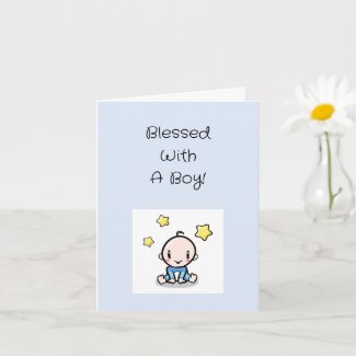 Religious Baby Boy Congratulations With Text, 