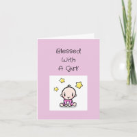 Religious Baby Girl Congratulations With Text,