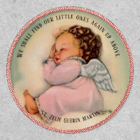 Religious Baby Girl Sleeping Angel on Cloud Quote