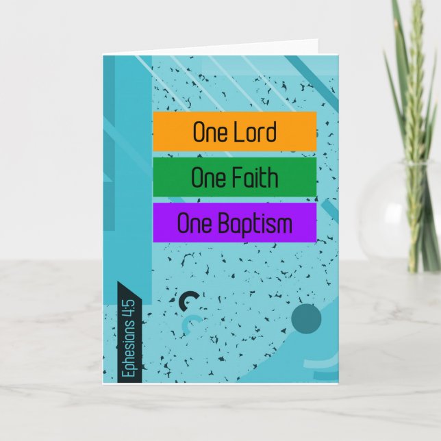 Religious Baptism Card for Teens and Adults (Front)