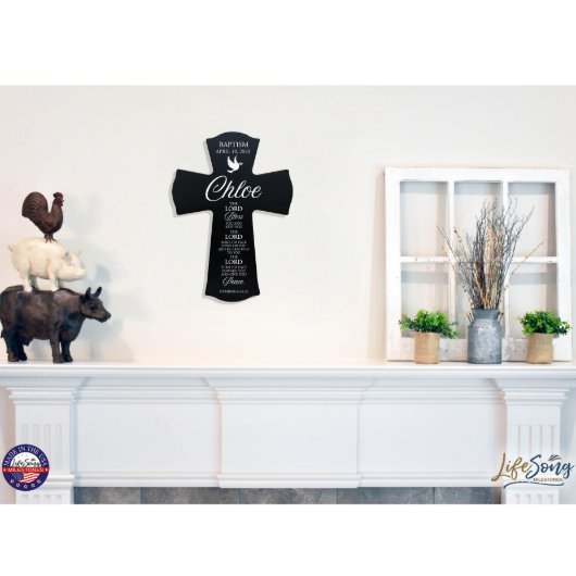 Religious Baptism Keepsake Wooden Wall Cross (Lifestyle)