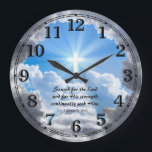 Religious Bible Quote Verse Personalizable Clock<br><div class="desc">A unique personalizable bible verse inspirational decorative wall clock. Personalize with your favorite or most inspirational quote. A great addition to any home. Also makes a great gift idea.</div>