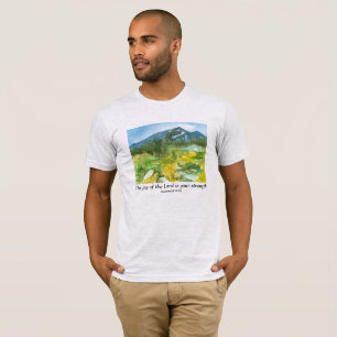 Religious Bible Scripture Nemehiah Mountains T-Shirt