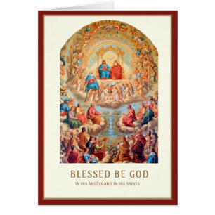 Religious Birthday All Saints in Heaven  Cards