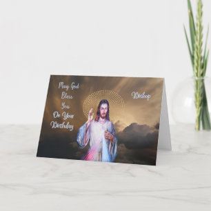 Religious Birthday Card for Bishop