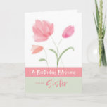 Religious Birthday My Sister Blessing Pink Flowers Card<br><div class="desc">Send religious wishes for your sister on her upcoming birthday. This card wishes her blessings and special joy on her special day. Get this card to give her on her birthday.</div>