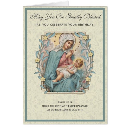 Religious Birthday Virgin Mary Jesus Scripture