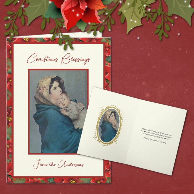 Religious Blessed Mother Baby Jesus Floral Holiday (Creator Uploaded)