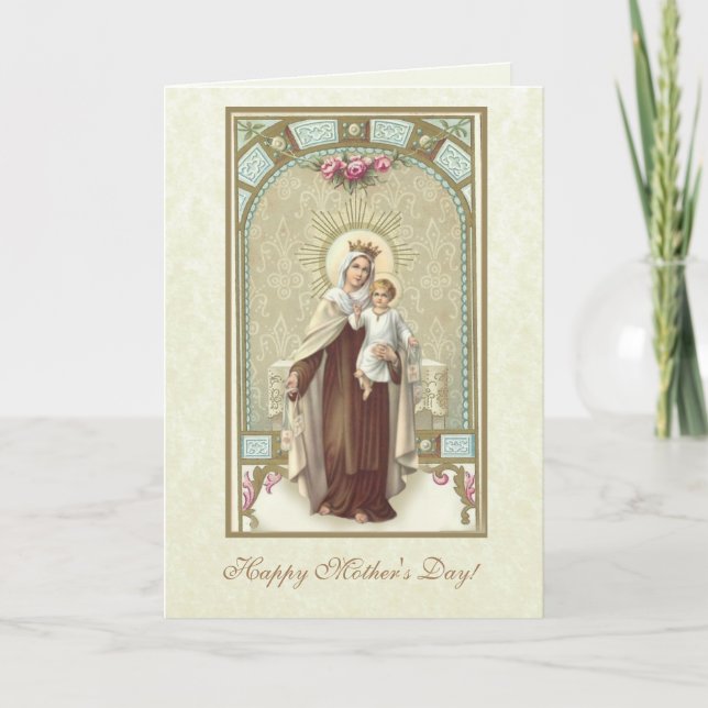 Religious Blessed Mother Mary Our Lady Mt. Carmel Card (Front)